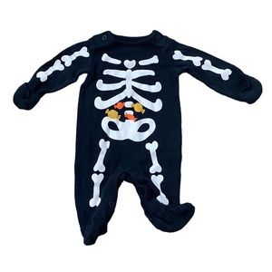 5/$15 Carters Newborn Skeleton Pajama Pullover Baby Footie
